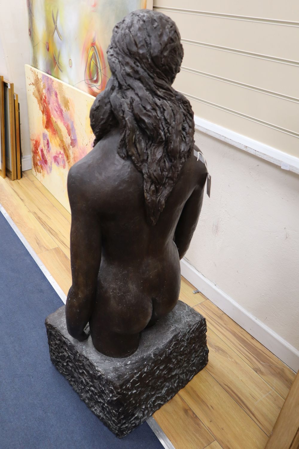 A large contemporary resin nude female, 130cm